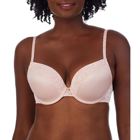 Le Mystere Plunge Safari T-Shirt Bra Underwire Soft Shell Pink Size 34C - Picture 1 of 7